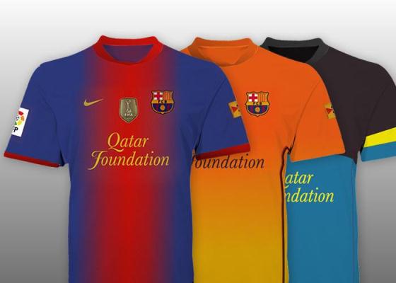 barcelona jersey colour